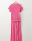 Leilany Corded Knit Short Sleeve Set