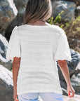 Luella Frilled Lace Trim Bubble Sleeve Blouse