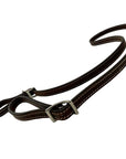 Dark Leather Stitched Tiedown