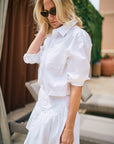 MASON'S DAUGHTER | the Cropped Boyfriend Shirt, White
