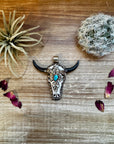 Big Antler longhorn with turquoise pendant II