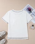 Horseshoe Embroidered Patch Pocket Tee