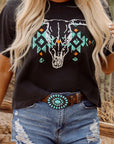 Western Bull Head Graphic T-Shirt