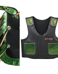 Hilason Junior Youth Bull Riding Pro Rodeo Leather Protective Vest Chaps