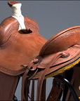 Western Horse Saddle American Leather Ranch Roping Trail Hilason Mahogany