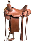 Western Horse Saddle American Leather Ranch Roping Trail Hilason Mahogany