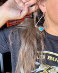 Dangle earrings Sterling silver with kingman turquoise