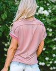Louisa Colorblock Crew Neck T Shirt