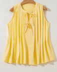 Bow Tie Pleated Tank Top