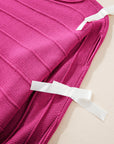 Bow Knot Round Neck Loose Sweater