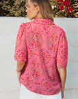 Josephine Floral Wide Short Sleeve Loose Top