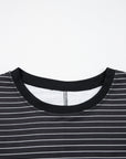 Stripe Ruffle Sleeve T-Shirt Dress