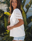 Giana Embroidered Short Sleeve O Neck Top