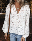 Paige Eyelet Embroidered Puff Sleeve Blouse