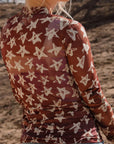 Star Mesh Long Sleeve Top