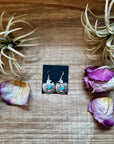 Eagle Bird Dangle Earrings with Kingman Turquoise
