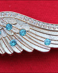 Western Screw Back Concho Angel Wings Bling Nickel Plated Saddle Cowgirl