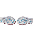 Western Screw Back Concho Angel Wings Bling Nickel Plated Saddle Cowgirl