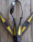 HILASON Western Genuine American Leather Horse Headstall & Breast Collar Set
