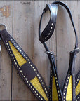HILASON Western Genuine American Leather Horse Headstall & Breast Collar Set