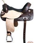 17 In Flex Tree Western Horse Saddle Leather Trail Barrel Racing Hilason
