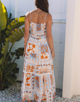 Zora Ricrac Trim Spaghetti Straps Maxi Dress
