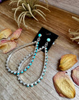 Kingman Turquoise Teardrop Dangle Earrings – Sterling Silver