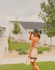 The Haven Romper in Tan