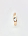 Bracelet Cuff Thick Oval Clear Glass Matte Gold Hinge