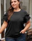 Paulina Ruffled Short Sleeve Plus Size Top