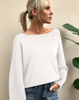 Solid Knit 3/4 Sleeve Dolman Sweater