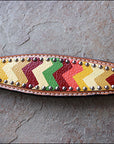 Hilason Western Horse Breast Collar American Leather Aztec Hand Paint