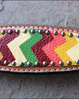 Hilason Western Horse Breast Collar American Leather Aztec Hand Paint