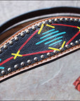 HILASON Western Horse Genuine Leather Headstall & Breast Collar Set Tan