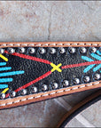 HILASON Western Horse Genuine Leather Headstall & Breast Collar Set Tan