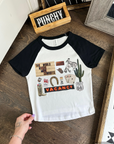Cowboy Collage Baby Tee