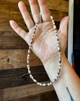 Torpedo choker Sterling Silver Pearls and pink conch