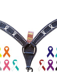 Hilason Western Horse Headstall & Breast Collar American Leather Black