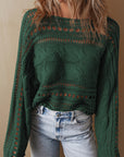 Emma Cable Knit Cropped Sweater