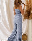 Indie Smocked Bodice Wide Leg Floral Jumpsuit