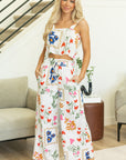 Lakelynn Square Neck Tank and Wide Leg Pants Set