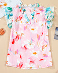 Quincy Floral Patchwork Flutter Sleeve Blouse