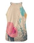 Baha Ranch Turquoise View Retro Pop Western Tank Top