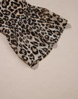 Leopard 3/4 Sleeve V-Neck Dress