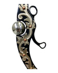 Pro Series 7" Black Steel Sheridan Flat Cheeks with 5" Lifesaver Mouth