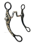 Pro Series 7" Black Steel Sheridan Flat Cheek with 5" SI Square Port Mouth with Copper Inlay
