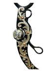 Pro Series 7" Black Steel Sheridan Flat Cheek with 5" SI Square Port Mouth with Copper Inlay