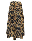Baha Ranch Retro Pop Western Leopard Print Maxi Prairie Skirt
