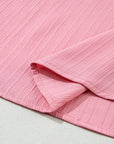 Capri Ruffled Half Sleeve V Neck Textured Top