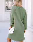 Mallory Roll-tab Sleeve Flowy Casual Dress